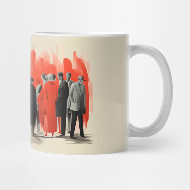 Street Conversations - Abstract Art - Modernist Elegance in Every Stroke! by LoffDesign